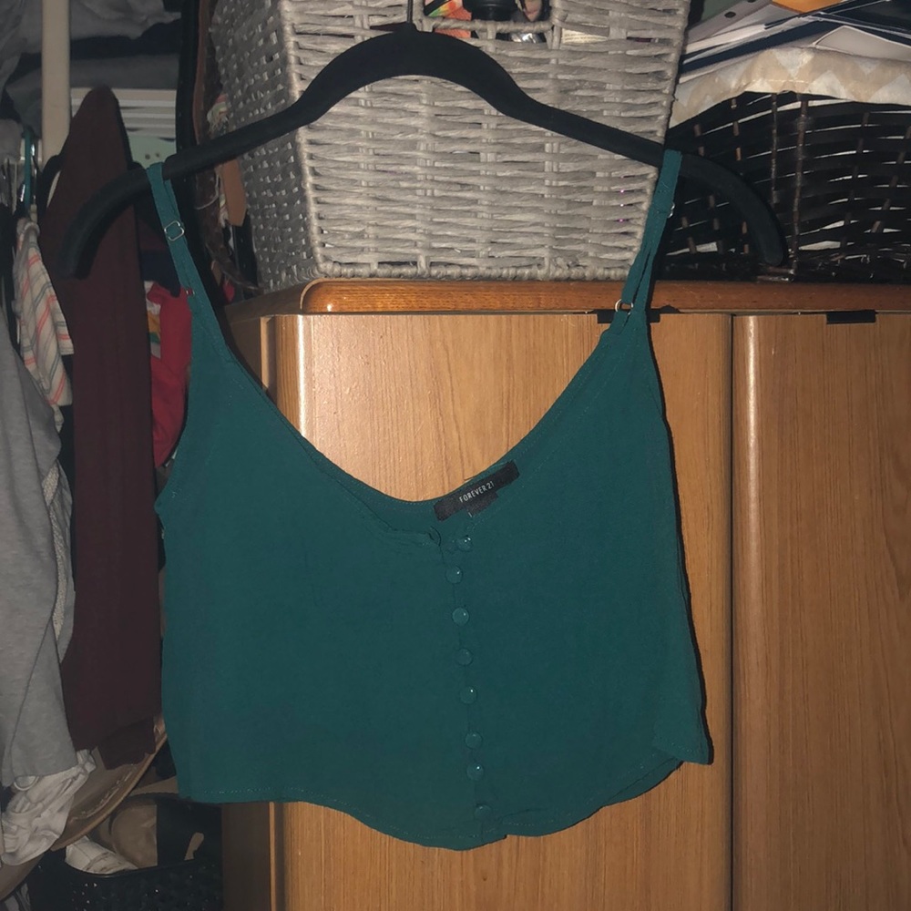 Cropped Green Tank